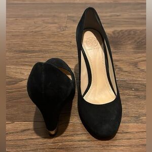 Tory Burch suede wedge heels